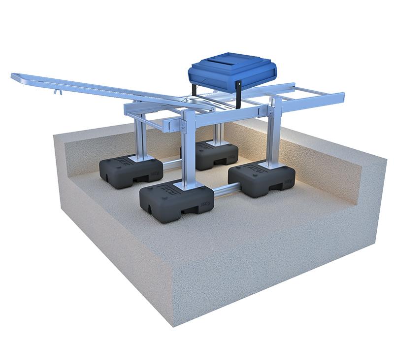 support de projecteur autoportant avec projecteur tiré